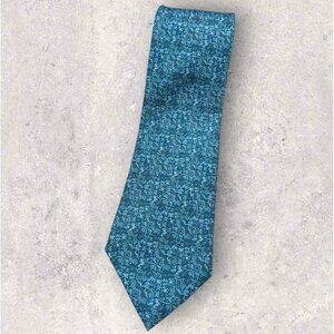 PINEDA COVALIN Silk Tie MEXICO Blue BORDADO TOTONACA W:3.6" EUC